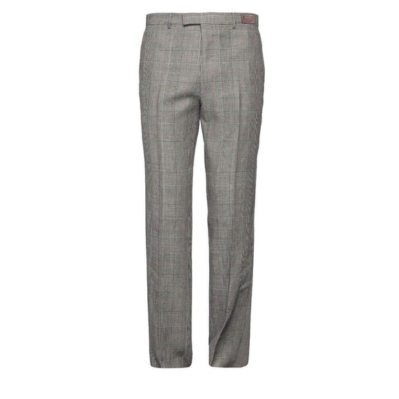 100 % Authentic Gucci Prince of Wales Checked Tailored Trousers IT 46